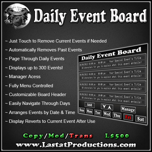 Daily Event Board